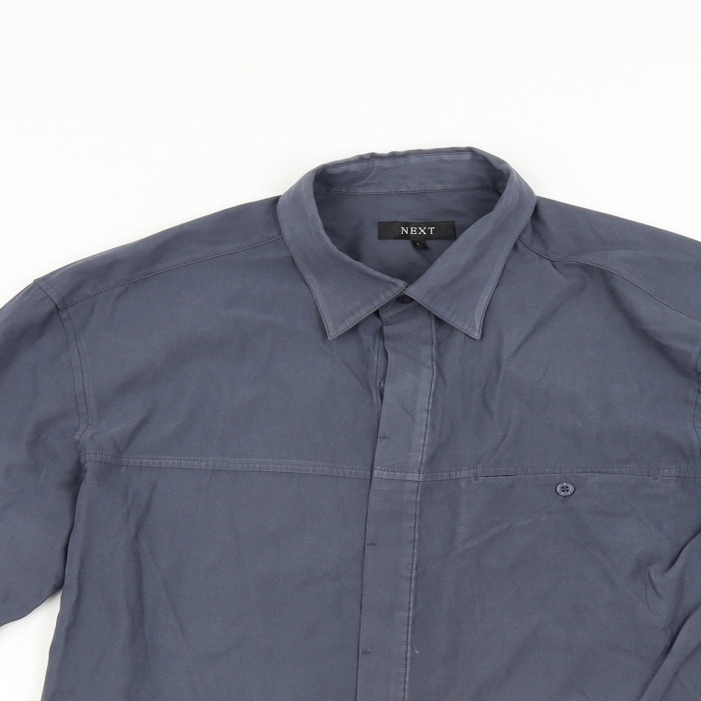 NEXT Mens Grey    Button-Up Size L