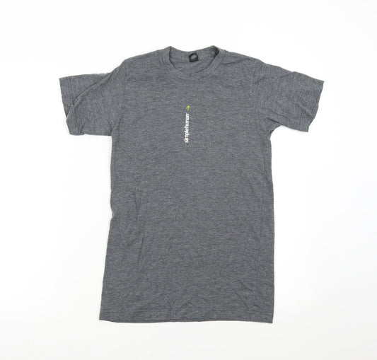 Tultex Womens Grey   Basic T-Shirt Size S  - Simple Human