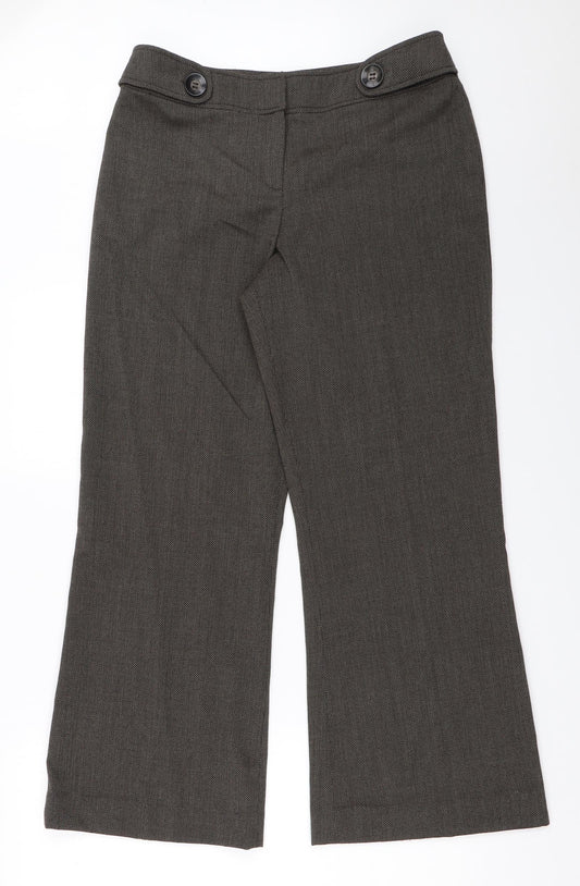 Wallis Womens Brown   Trousers  Size 12 L28 in