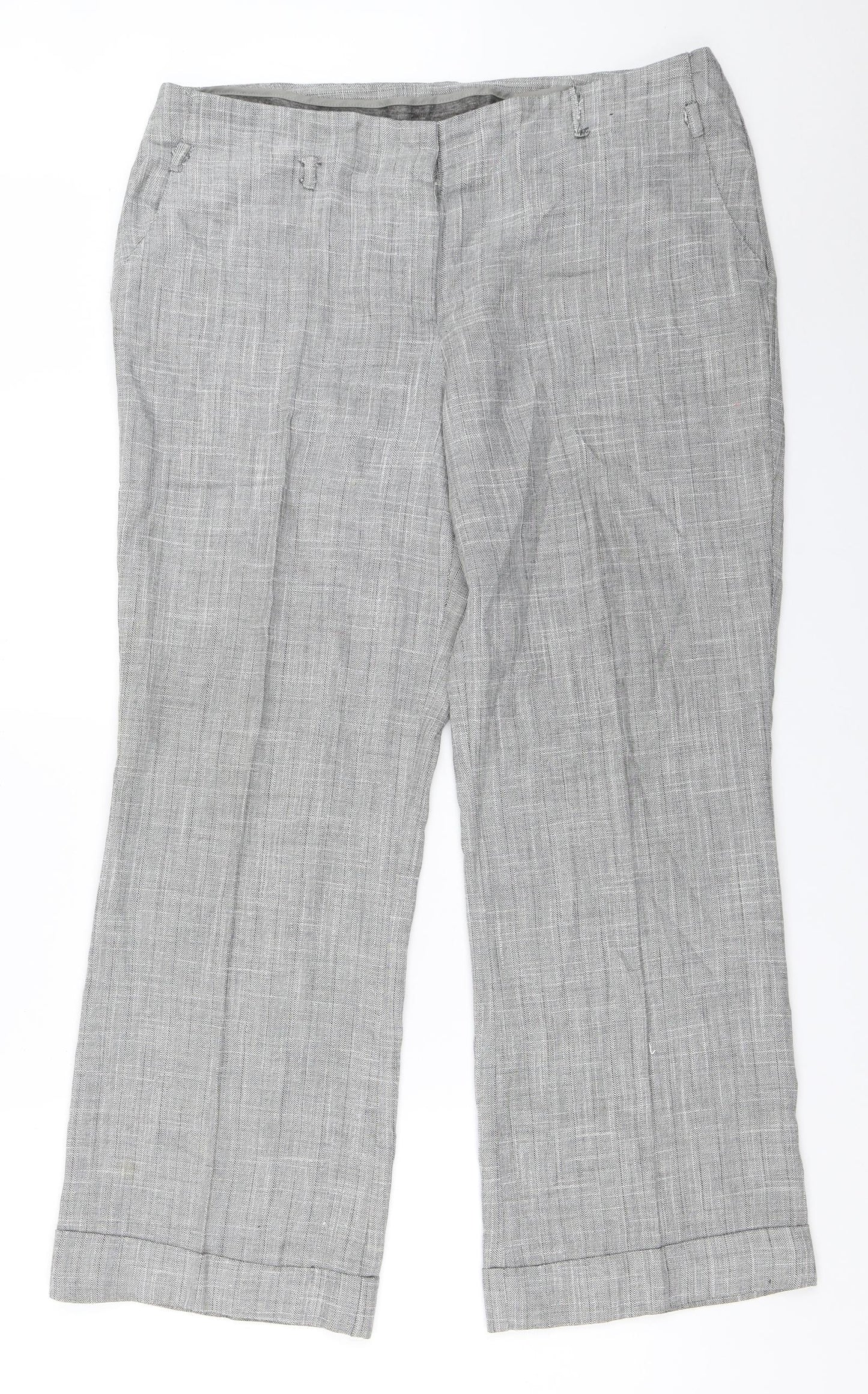 Evie Womens Grey   Trousers  Size 14 L28 in