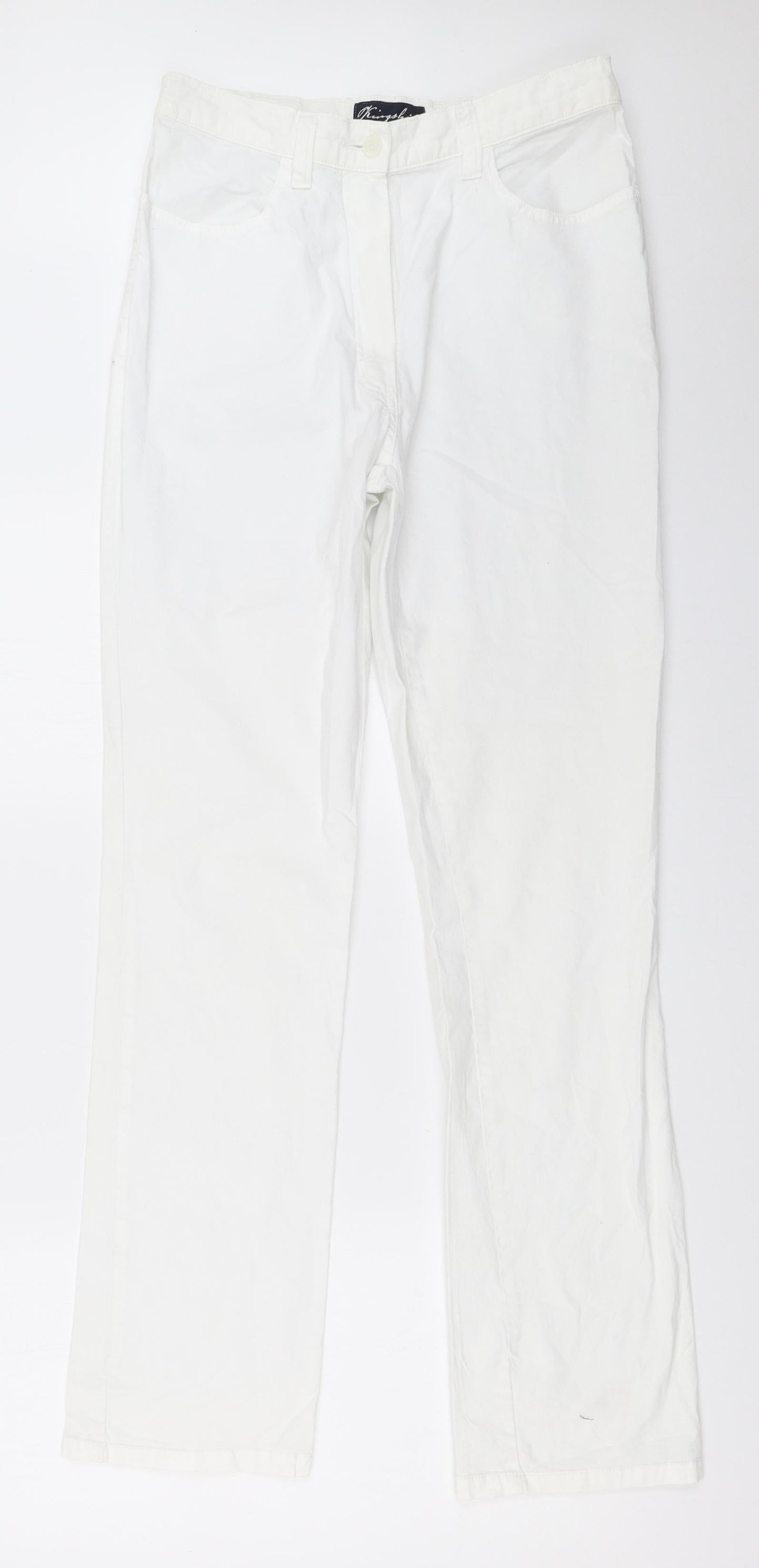 Kingshill Womens White   Trousers  Size 12 L31 in
