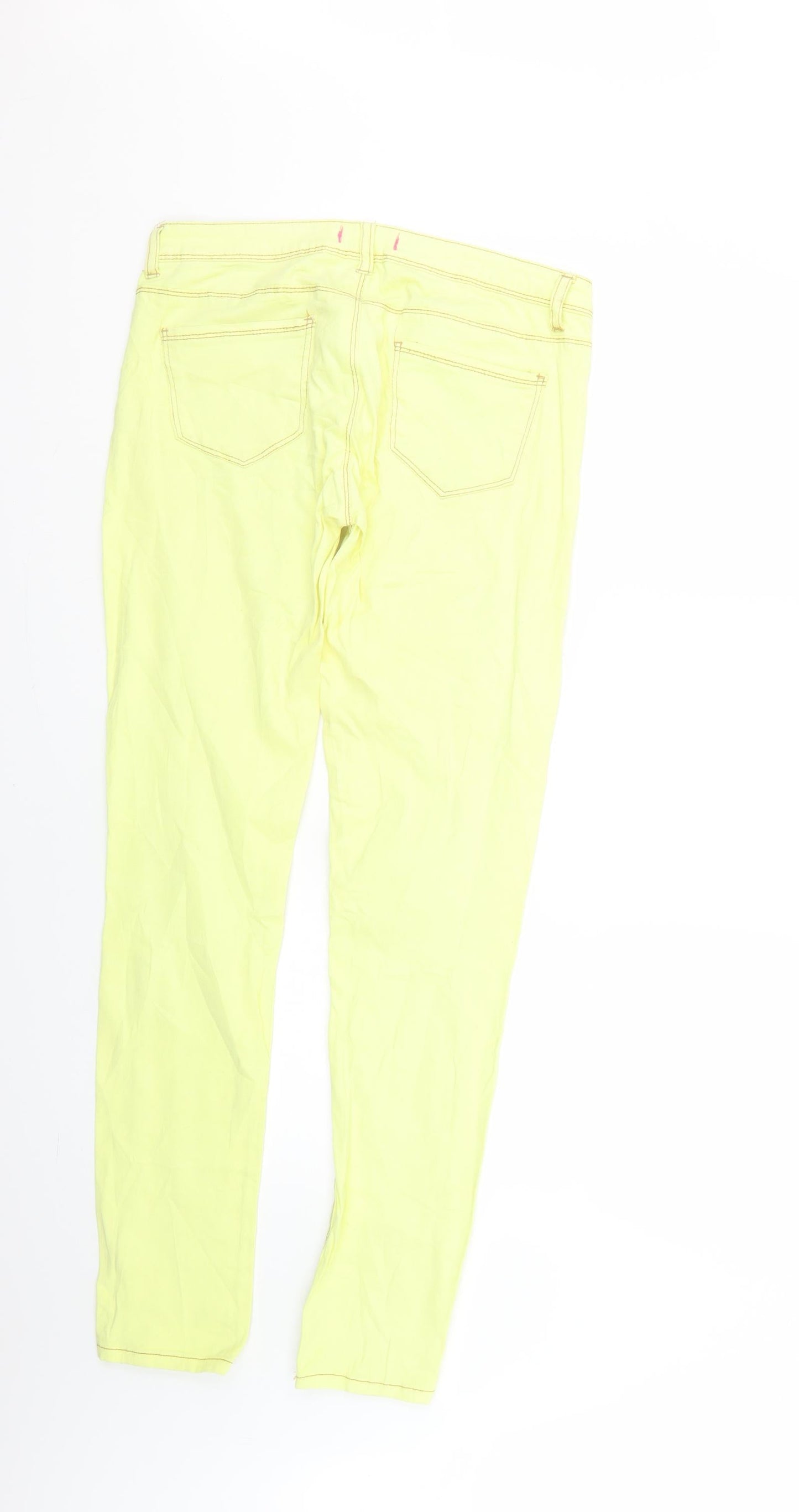 TALLY WEiJL Womens Yellow   Skinny Jeans Size 10 L29 in
