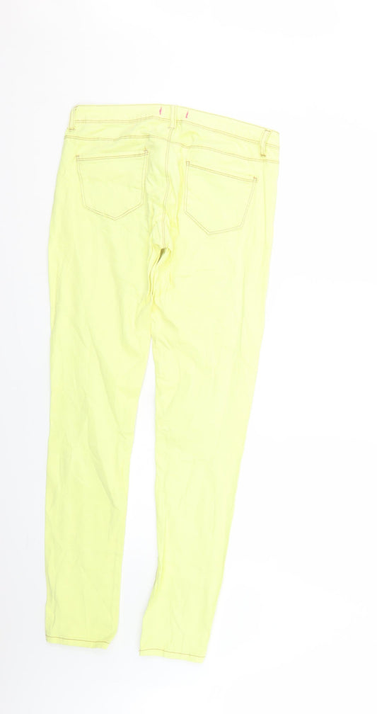 TALLY WEiJL Womens Yellow   Skinny Jeans Size 10 L29 in