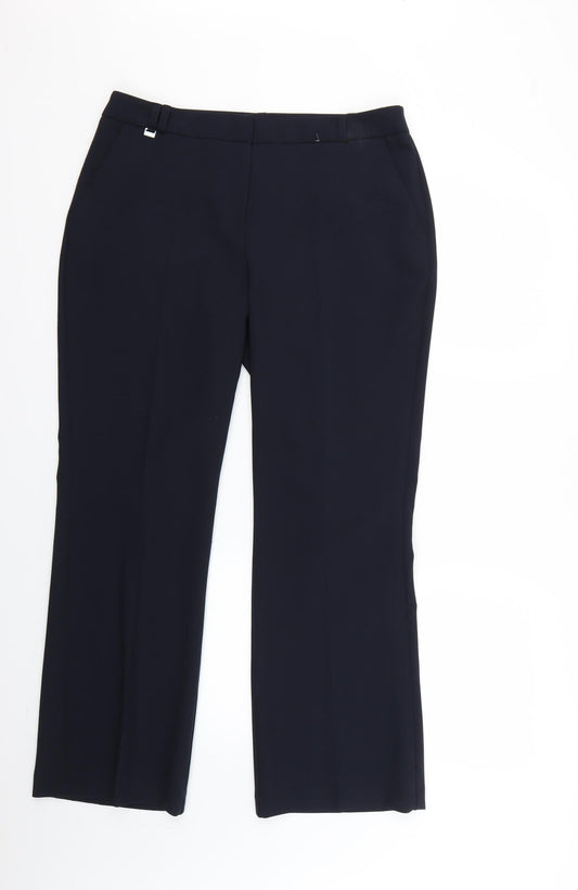 M&Co Womens Blue   Trousers  Size 12 L25 in