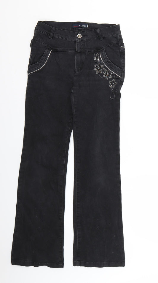 yuke Mens Black   Skinny Jeans Size 26 L28 in