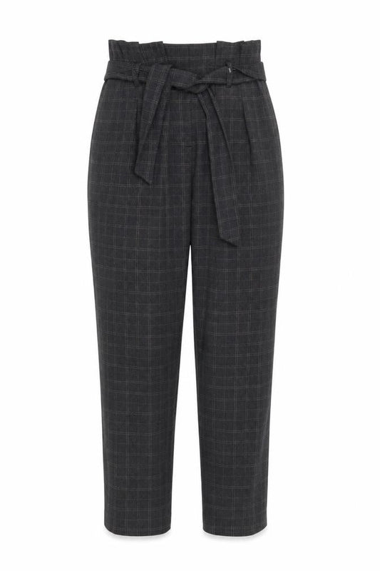 New Look Womens Brown Check  Trousers  Size 10 L25 in