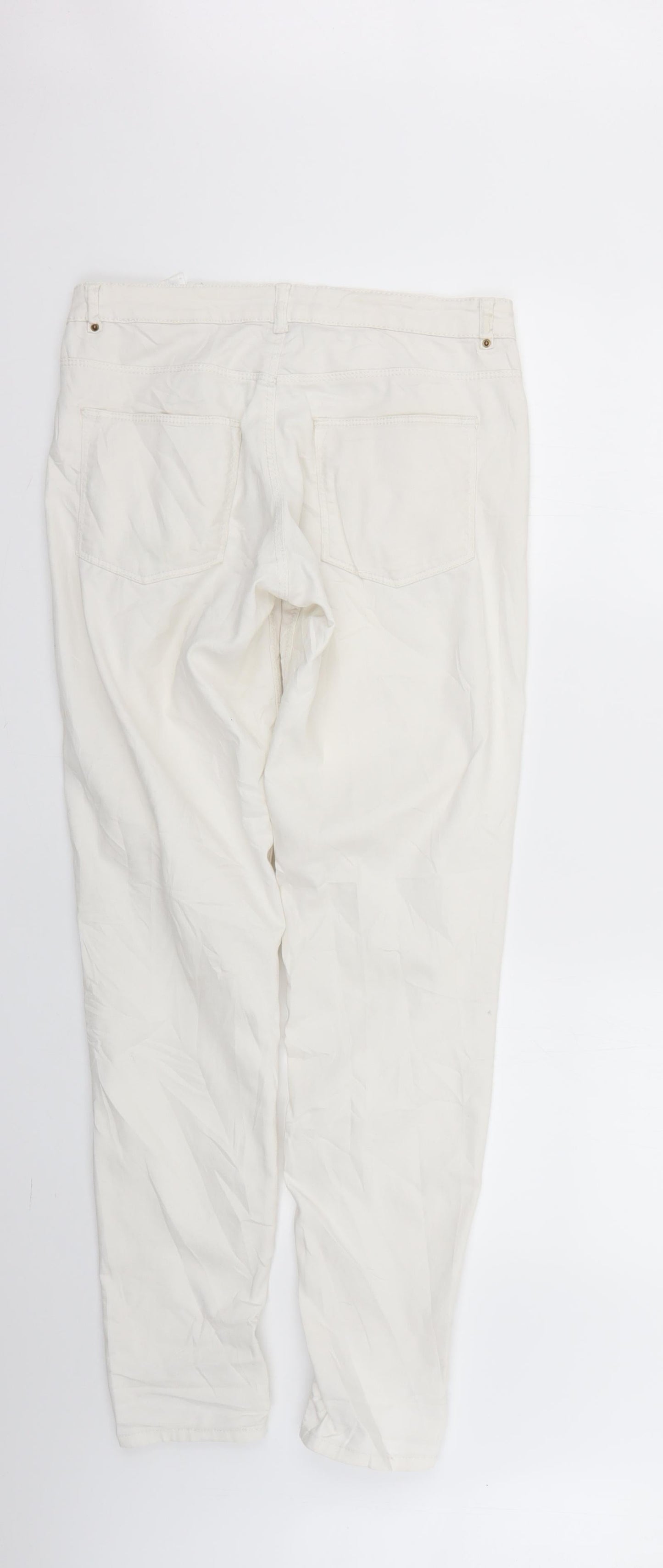 H&M Womens White   Skinny Jeans Size 8 L27 in