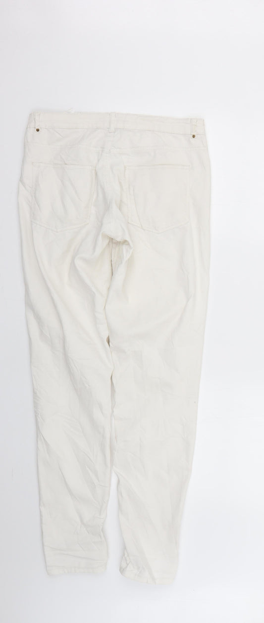 H&M Womens White   Skinny Jeans Size 8 L27 in