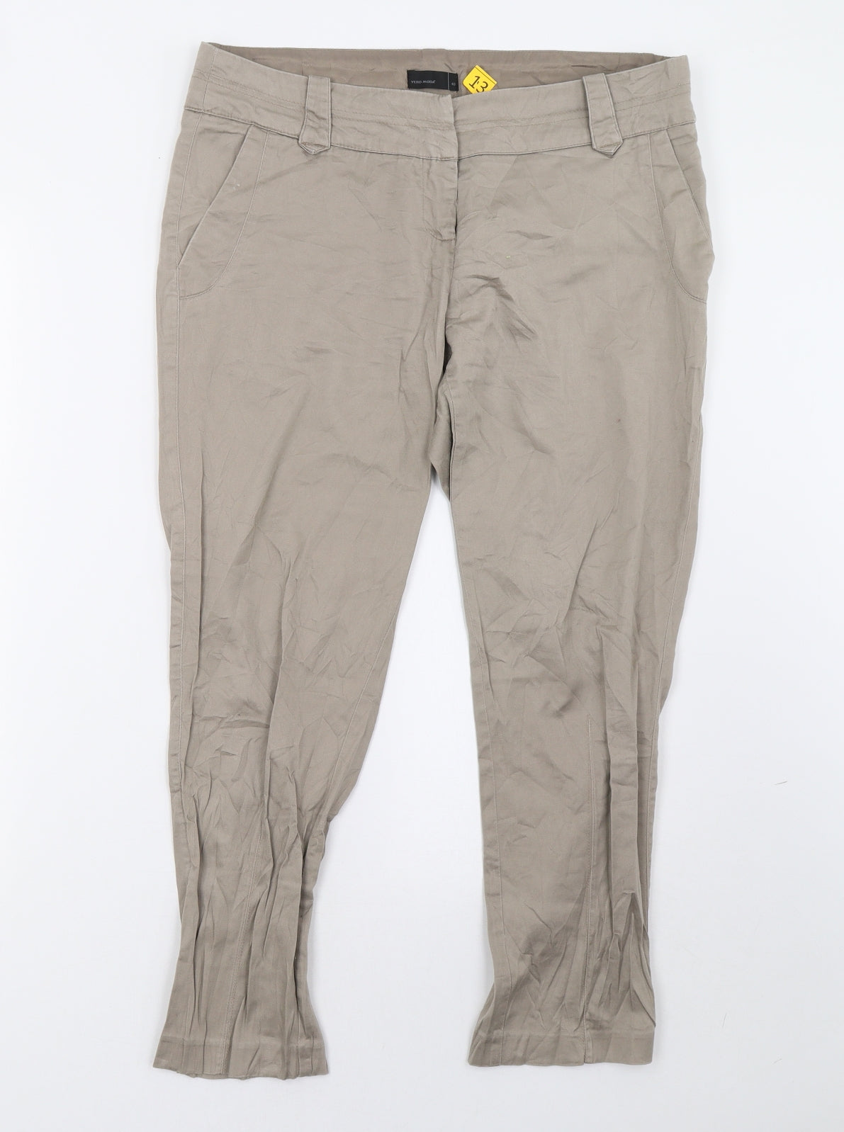 VERO MODA Womens Beige   Trousers  Size 12 L28 in