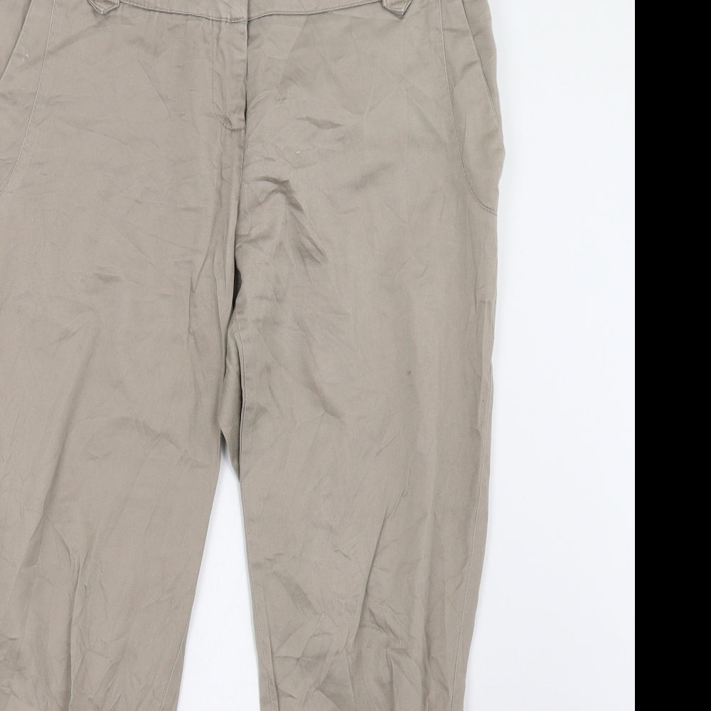 VERO MODA Womens Beige   Trousers  Size 12 L28 in