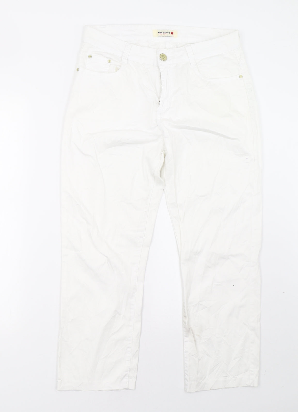 miss cherry Womens White   Trousers  Size 32 L28 in