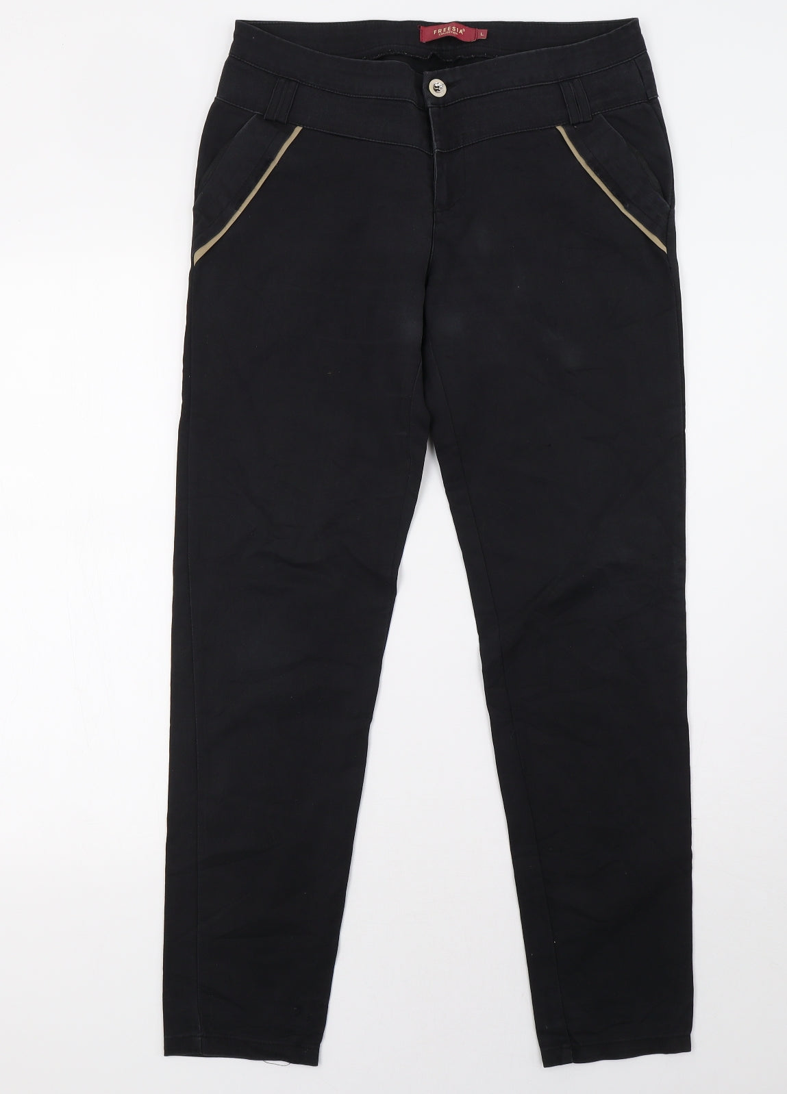 freesia Womens Black   Trousers  Size L L32 in