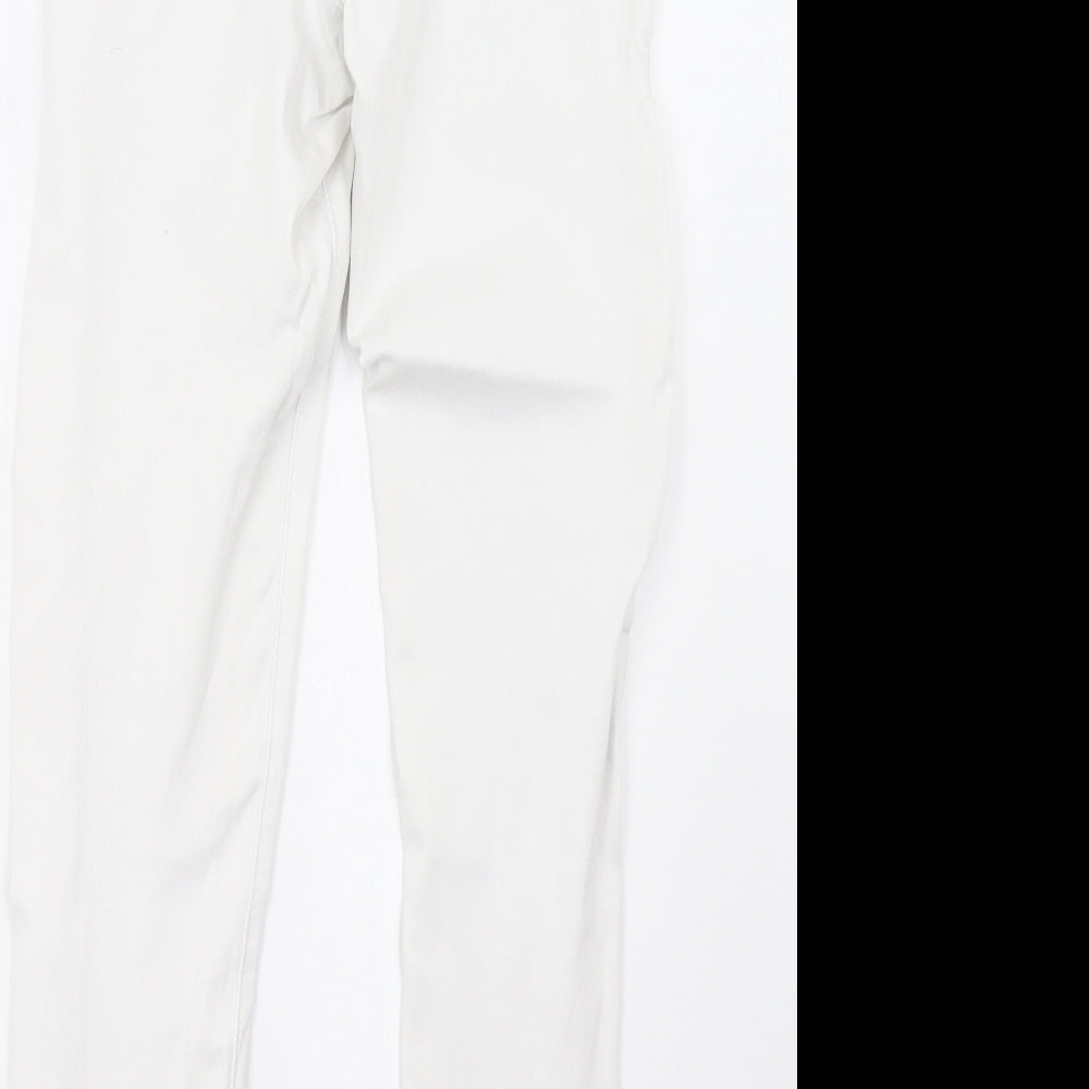 Topshop Womens White  Denim Skinny Jeans Size 26 L32 in