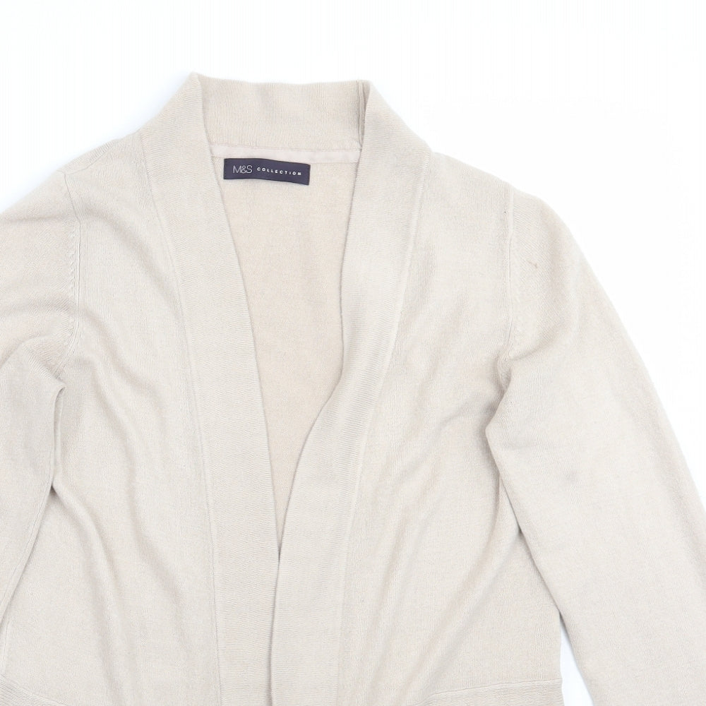 Marks and Spencer Womens Beige   Cardigan Jumper Size 8