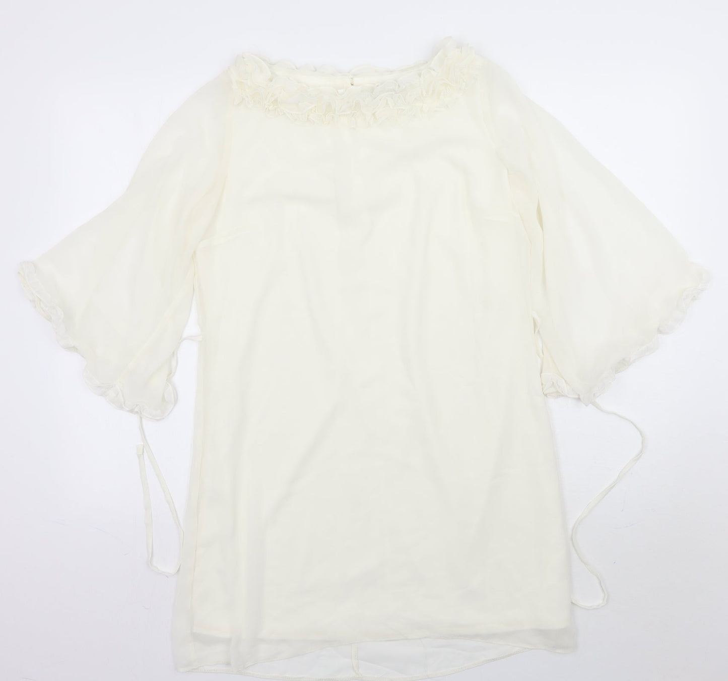 A wear Womens White   Basic Blouse Size 10