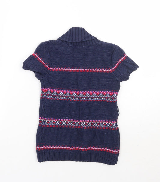 Matalan Girls Purple Fair Isle  Cardigan Jumper Size 18-24 Months