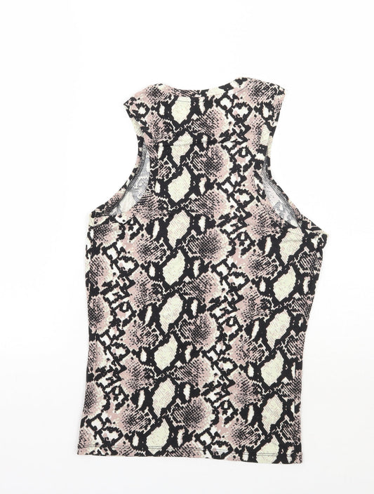 Red Herring Womens Beige Animal Print  Basic Tank Size 10