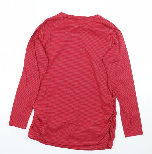 Blooming Marvellous Womens Red Striped  Basic T-Shirt Size M