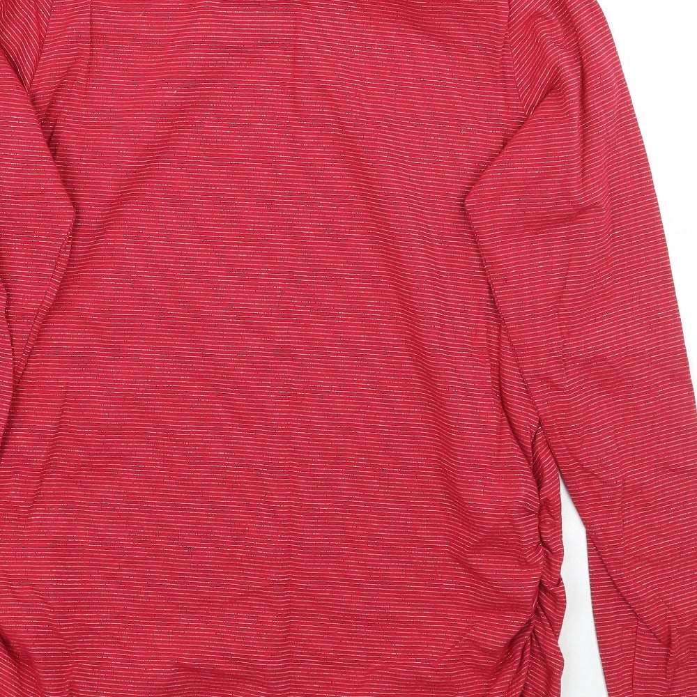 Blooming Marvellous Womens Red Striped  Basic T-Shirt Size M