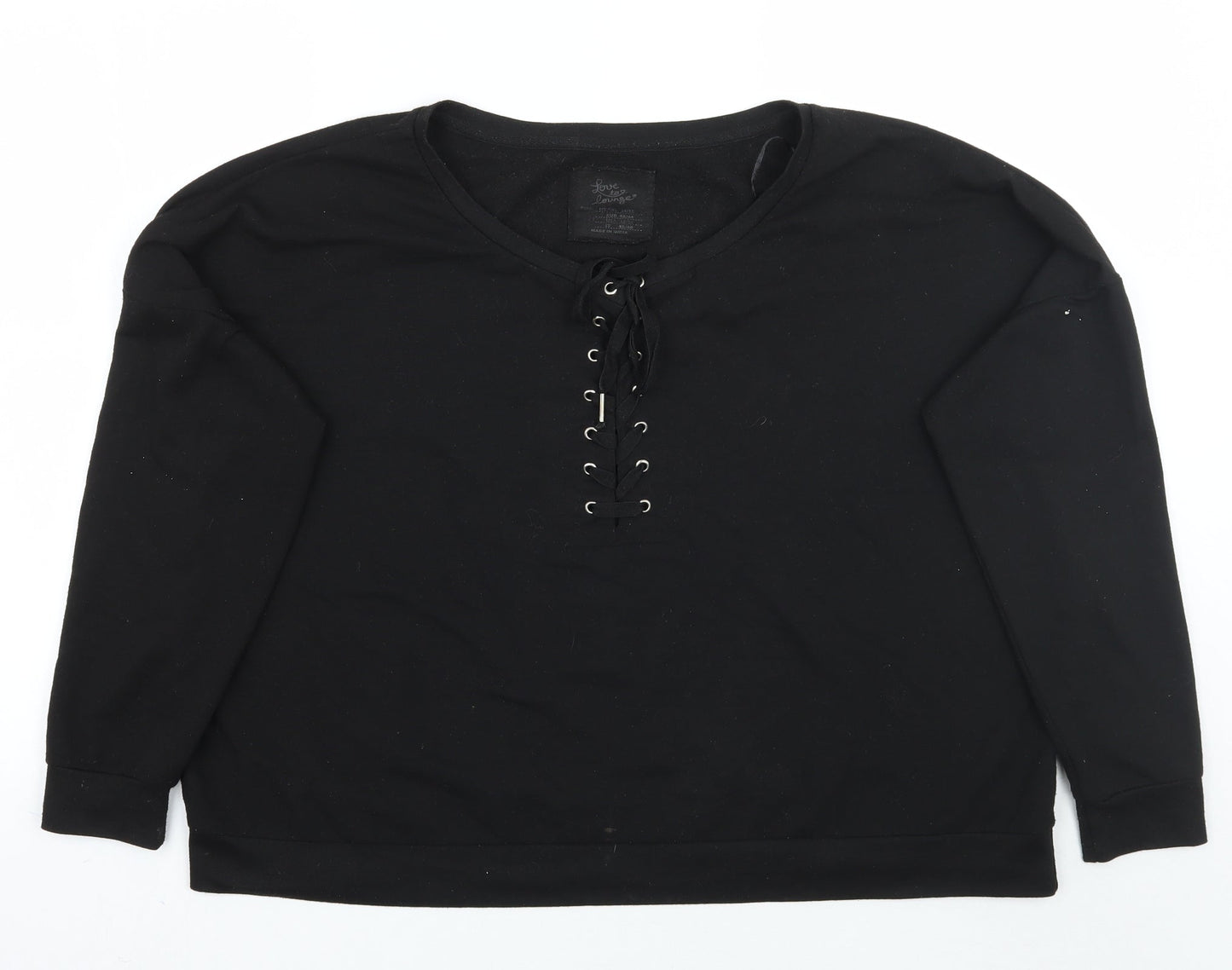Love to lounge Womens Black   Pullover Jumper Size 14