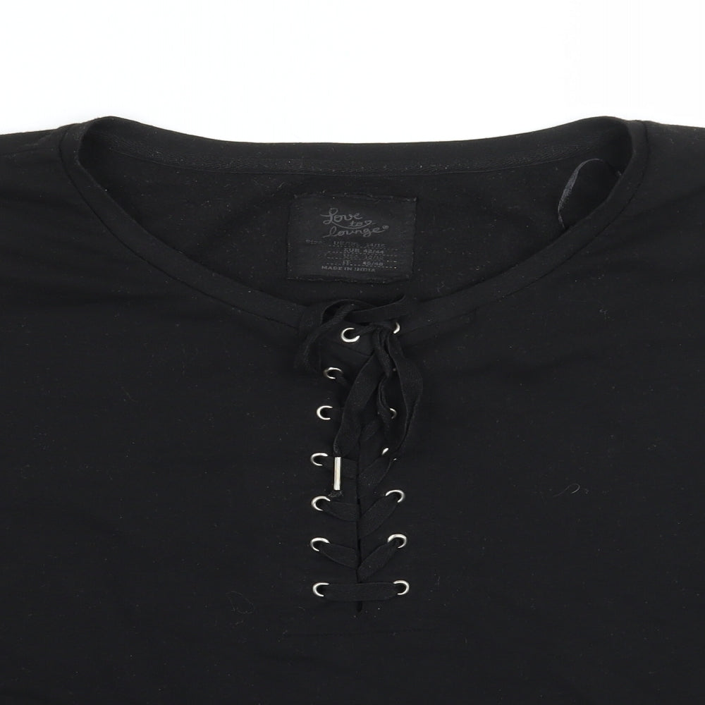 Love to lounge Womens Black   Pullover Jumper Size 14
