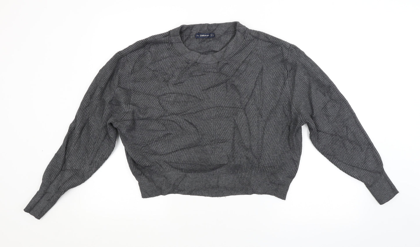 Zara Womens Grey   Pullover Jumper Size S