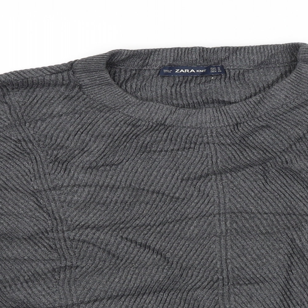 Zara Womens Grey   Pullover Jumper Size S