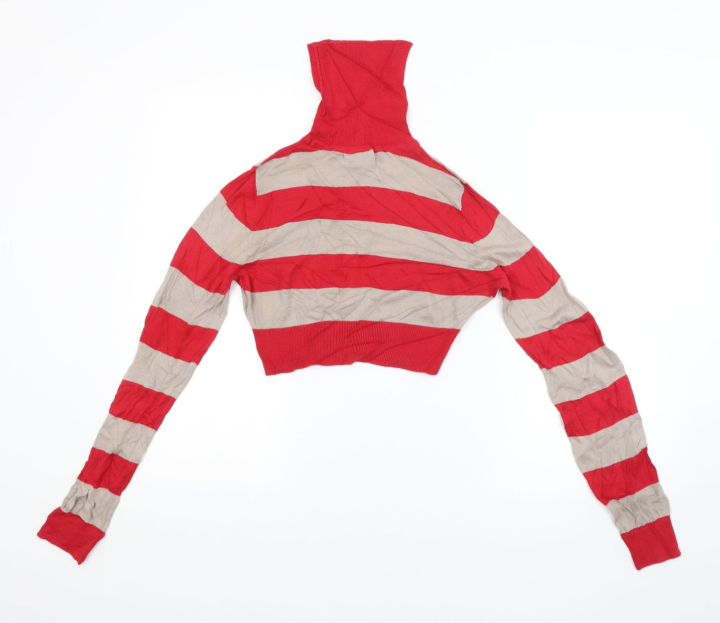 Miss Selfridge Womens Red Striped  Pullover Jumper Size 10