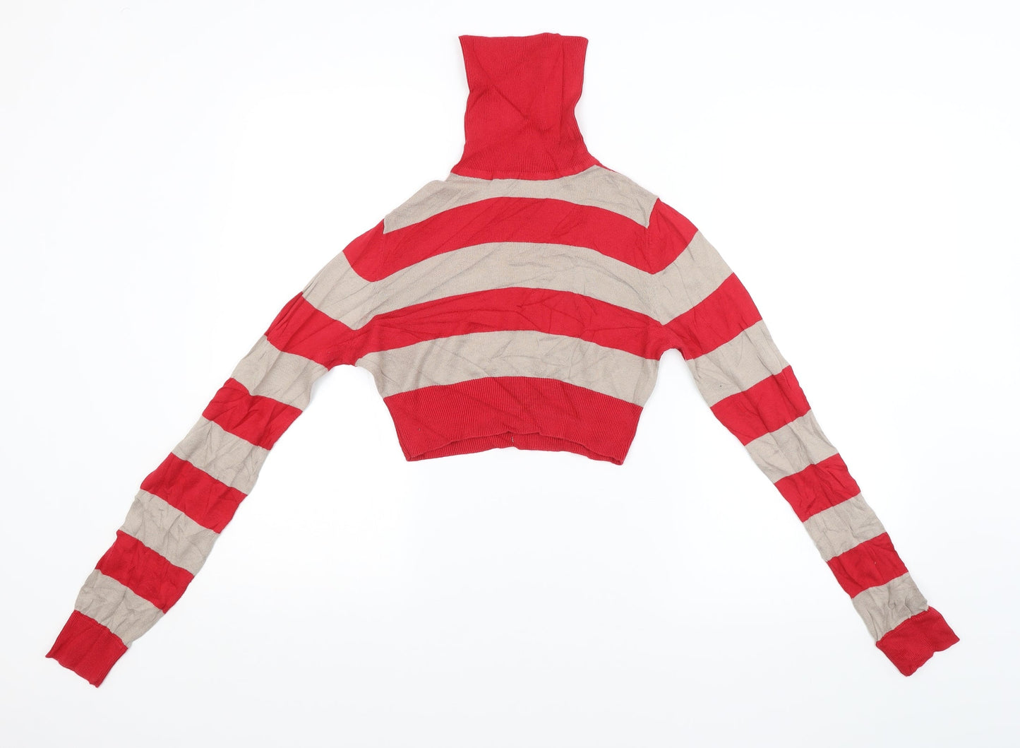 Miss Selfridge Womens Red Striped  Pullover Jumper Size 10