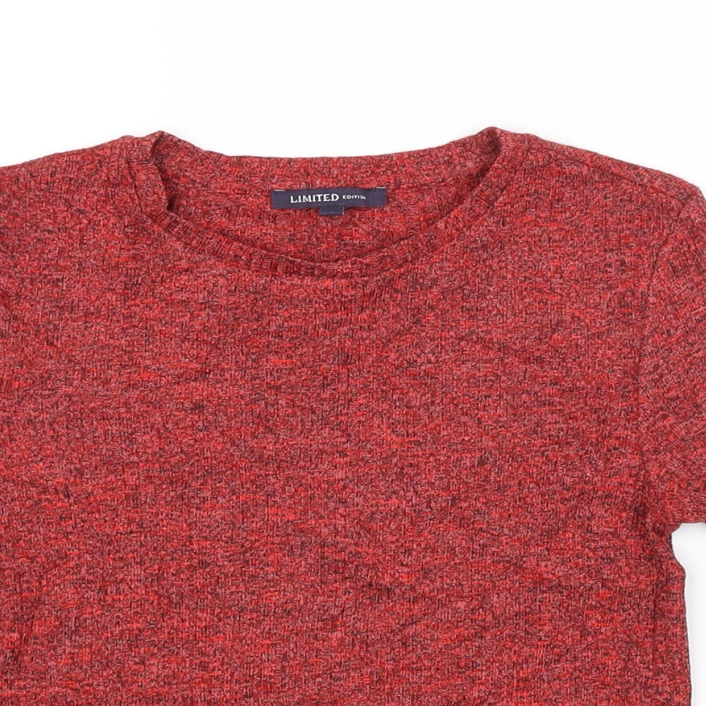 M&S Womens Red   Pullover Jumper Size 10