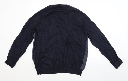 Easy Mens Blue   Pullover Jumper Size M