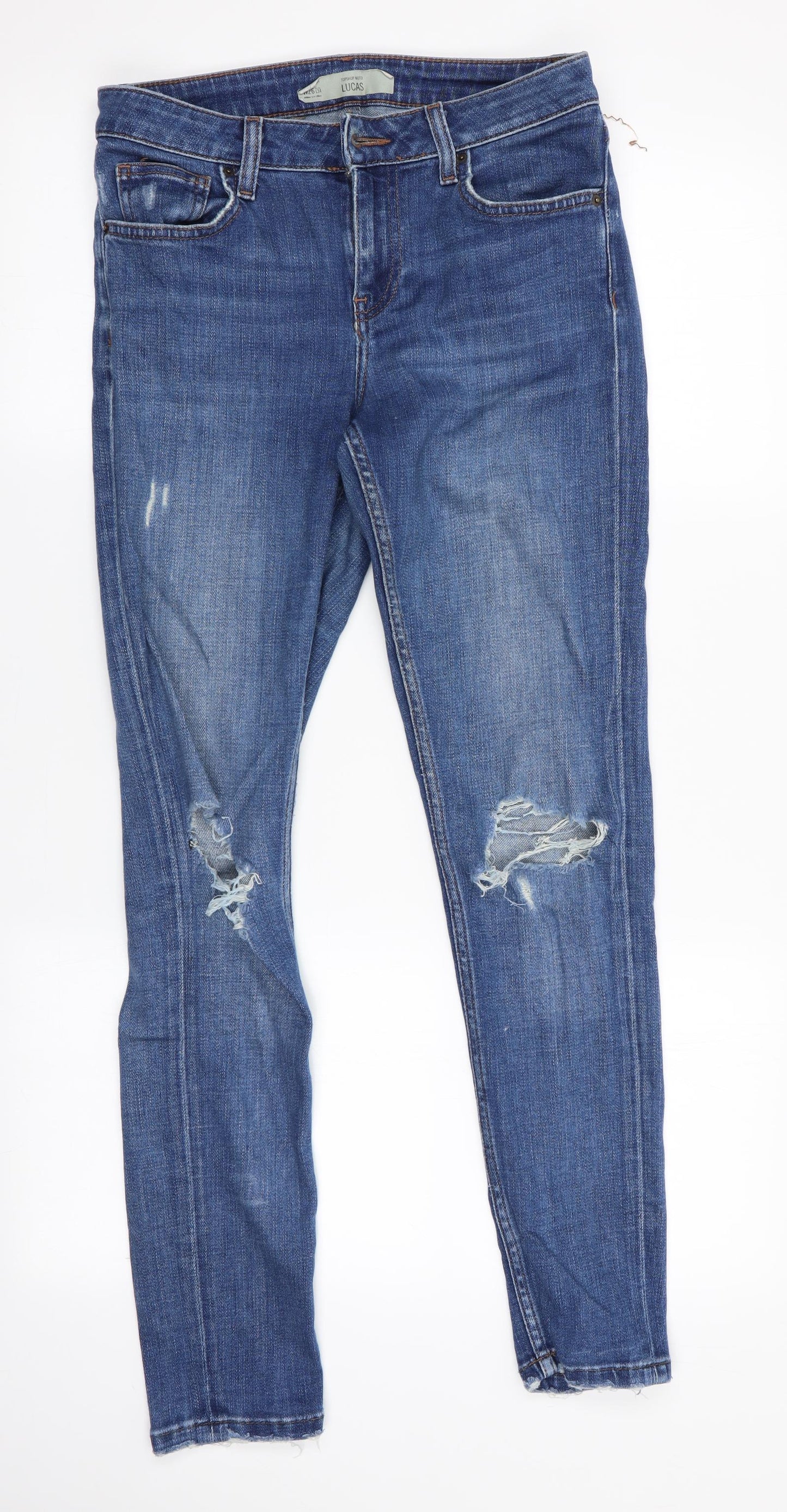 Topshop Mens Blue   Straight Jeans Size 26 in L30 in