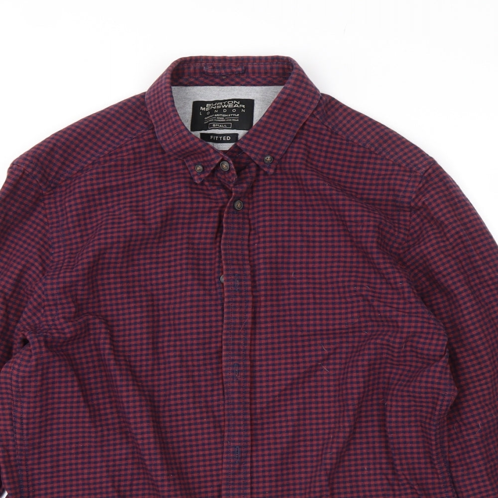 Burton Mens Multicoloured Check   Button-Up Size S