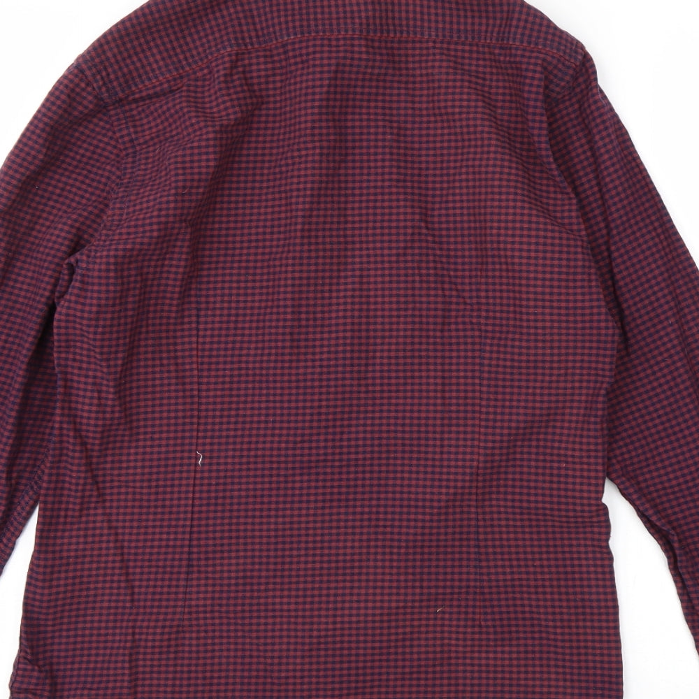 Burton Mens Multicoloured Check   Button-Up Size S