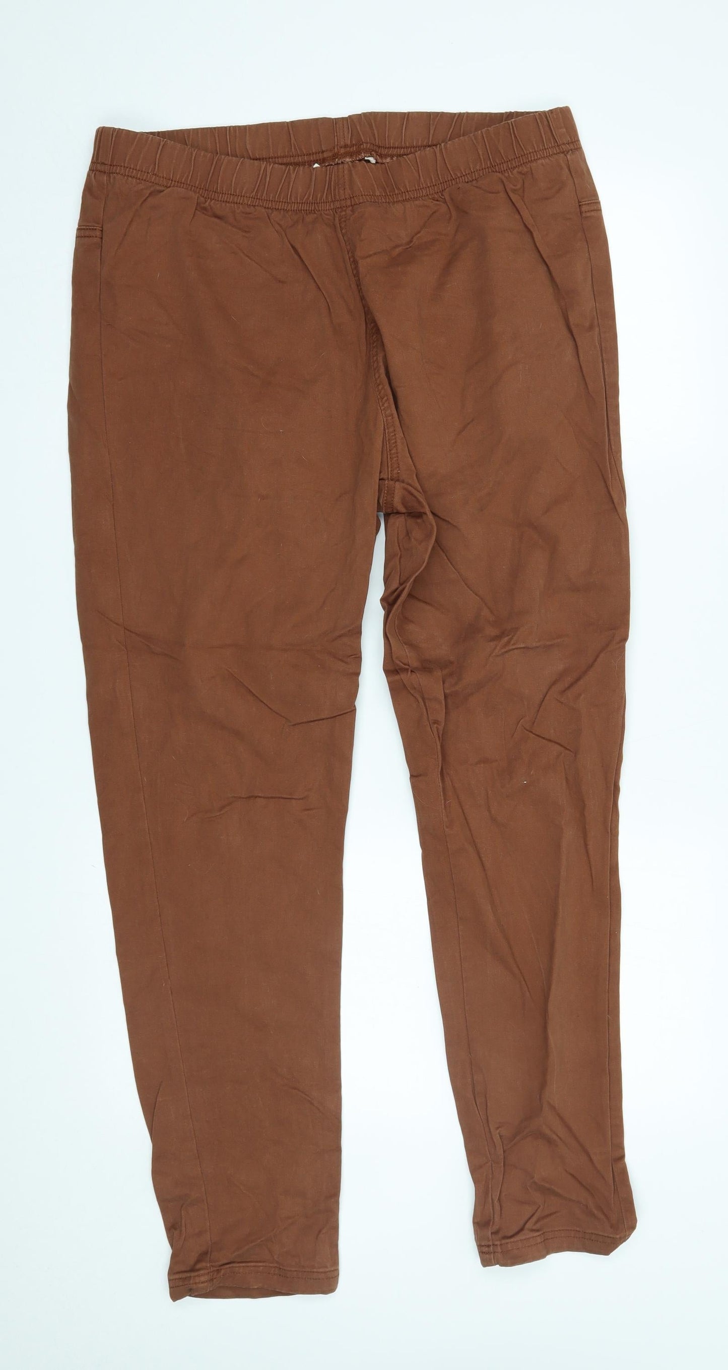 Preworn Womens Brown   Trousers  Size 18 L28 in