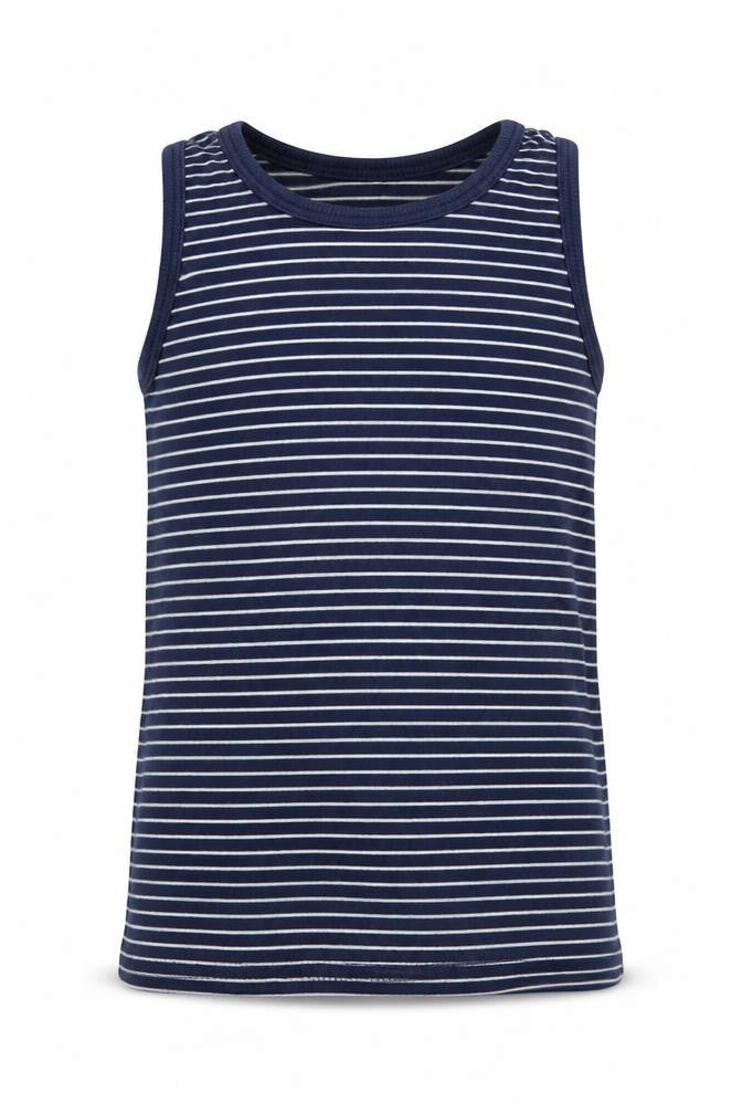 George Boys Blue Striped  Basic Tank Size 2-3 Years