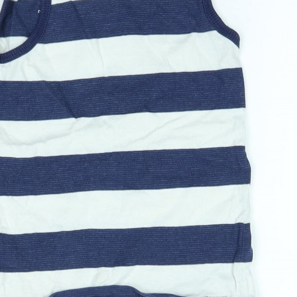 George Boys Blue Striped  Basic Tank Size 2-3 Years