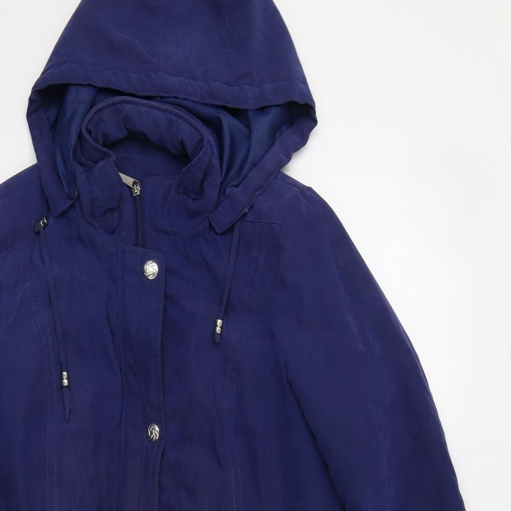 Bm Collection  Womens Blue   Parka Jacket Size S
