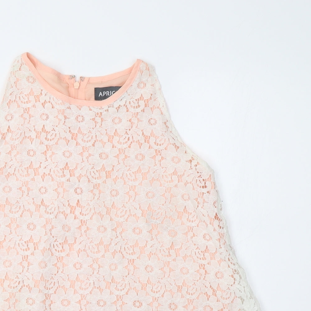 Apricot Womens Pink Floral  Basic Blouse Size 8