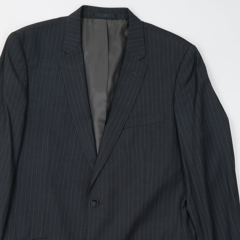 Butler And webb Mens Blue Striped  Jacket Blazer Size 40