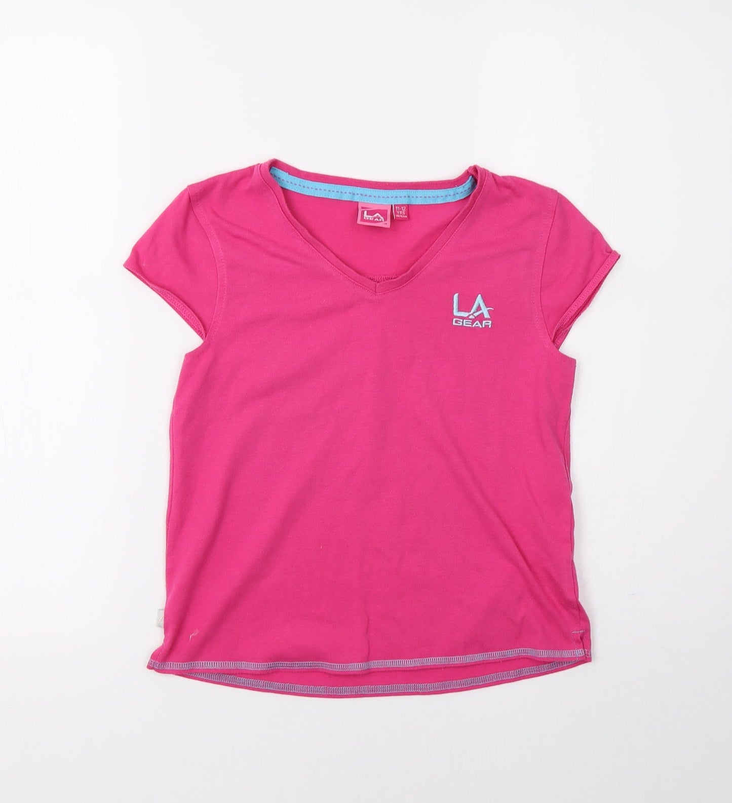 L.A Gear Girls Pink   Basic T-Shirt Size 11-12 Years