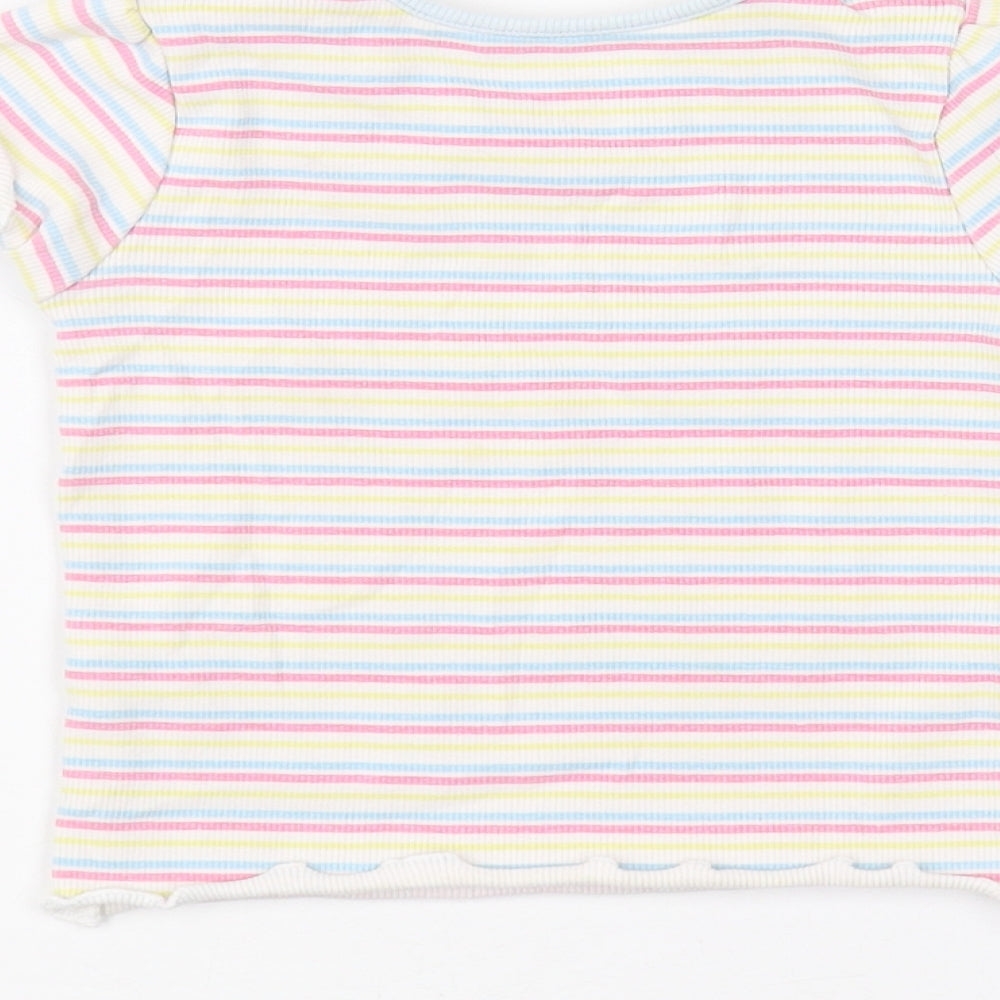 Primark Baby White Striped  Basic T-Shirt Size 18-24 Months