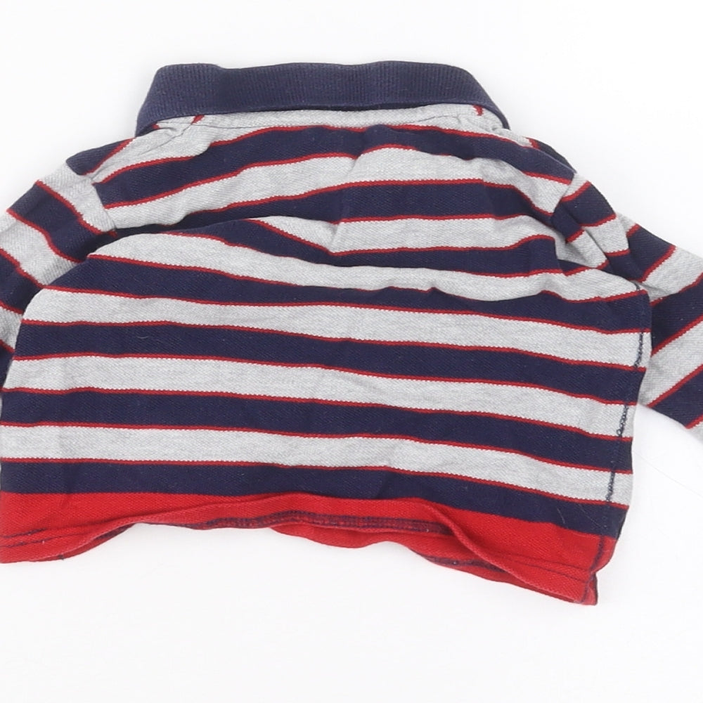 George Baby Grey Striped  Basic Polo Size 3-6 Months