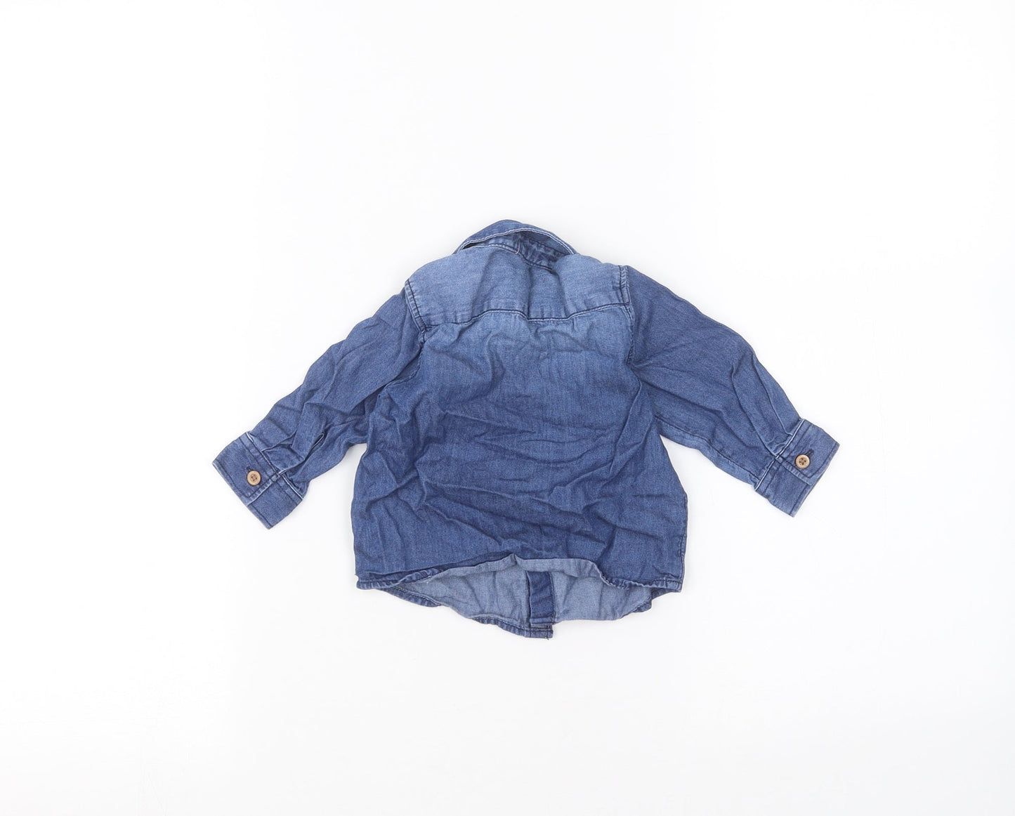 Matalan Baby Blue   Basic Button-Up Size 3-6 Months