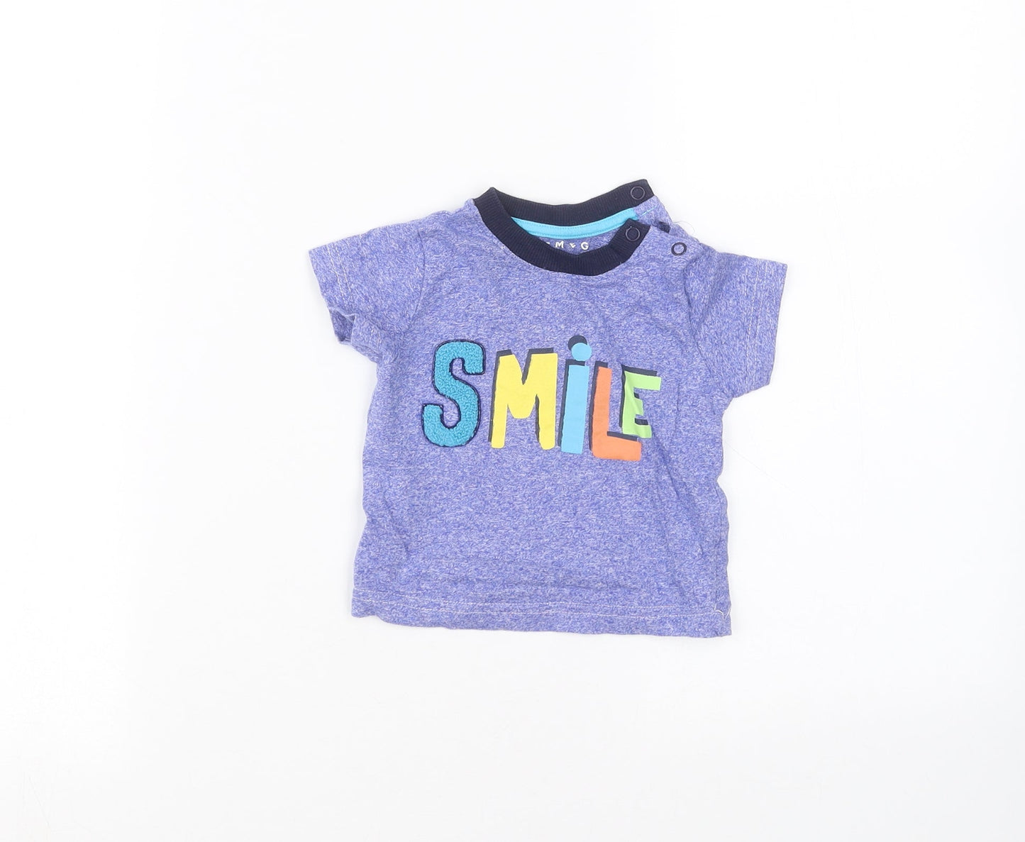 Nutmeg Baby Blue   Basic T-Shirt Size 3-6 Months