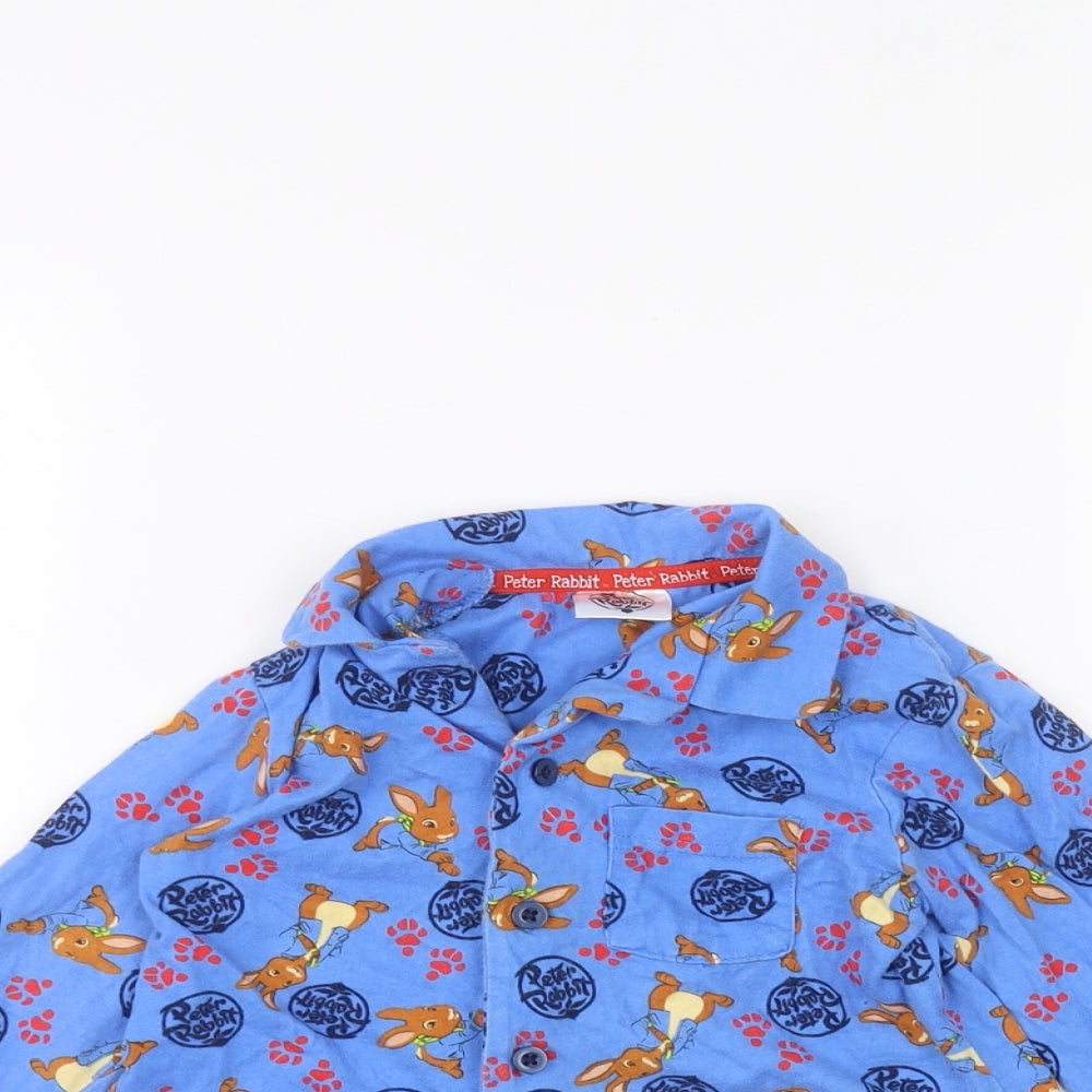 George Baby Blue   Basic Button-Up Size 12-18 Months  - peter rabbit