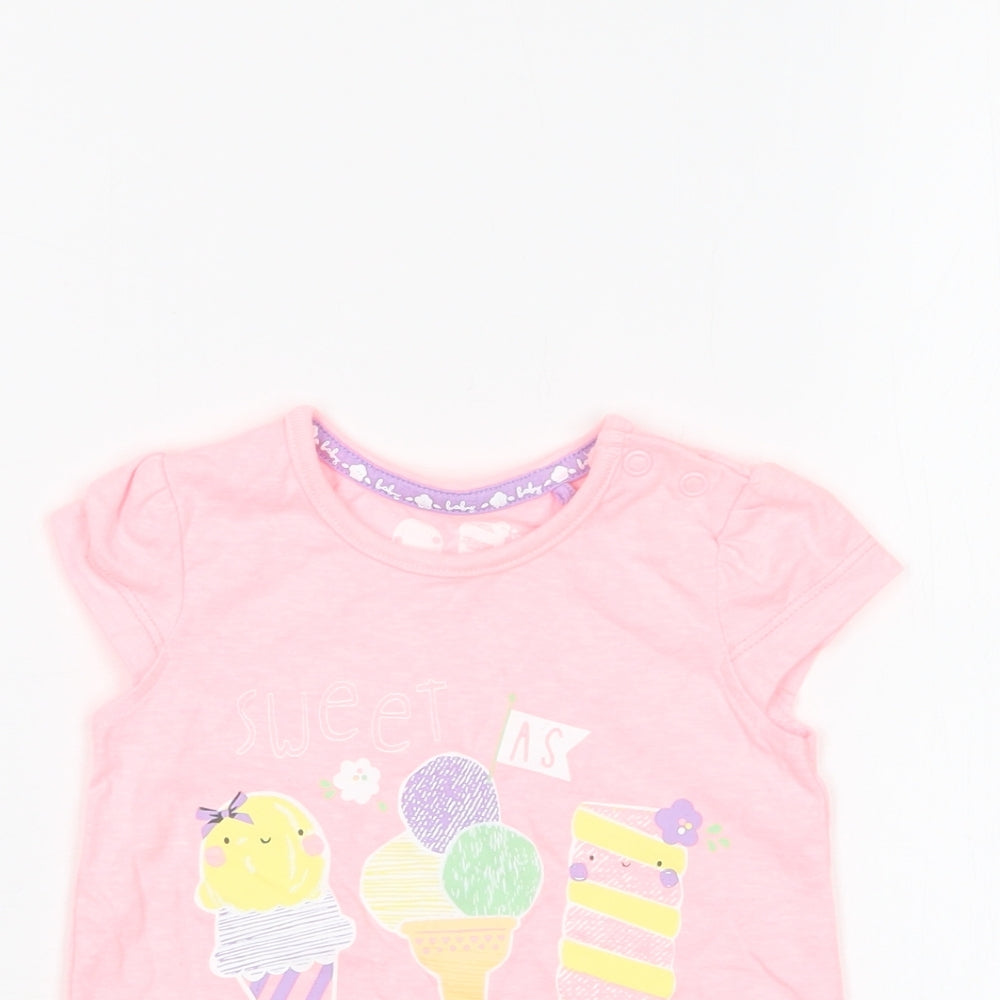 TU Girls Pink   Basic T-Shirt Size 3-6 Months