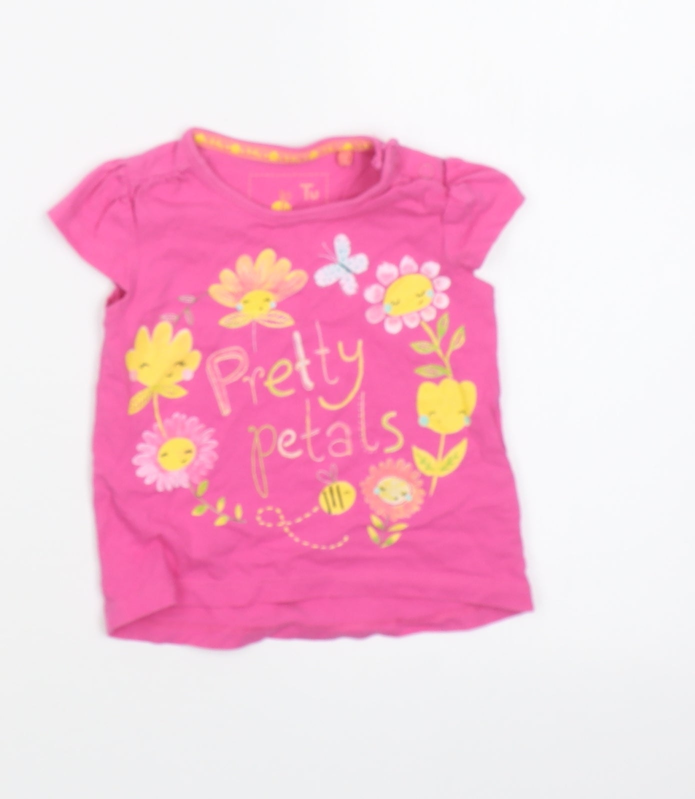 TU Girls Pink   Basic T-Shirt Size 3-6 Months