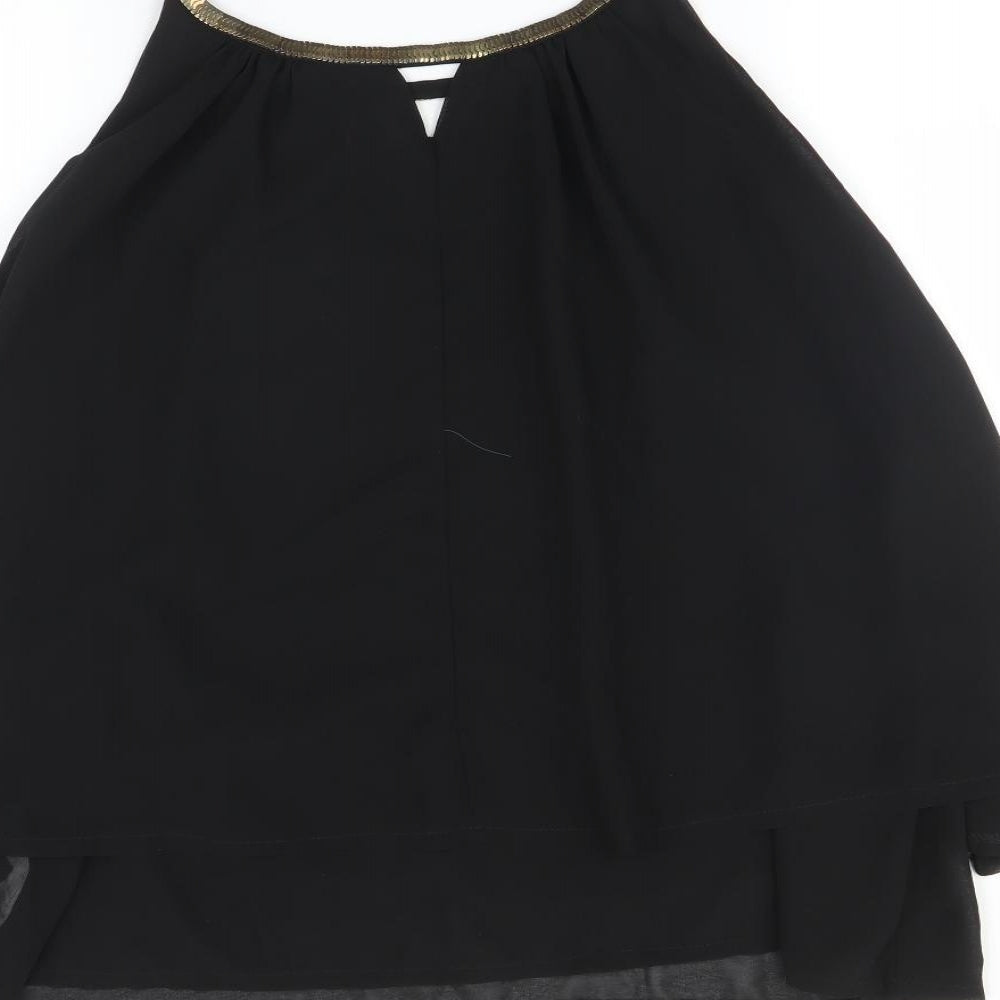 Boohoo Womens Black   Basic Blouse Size 10