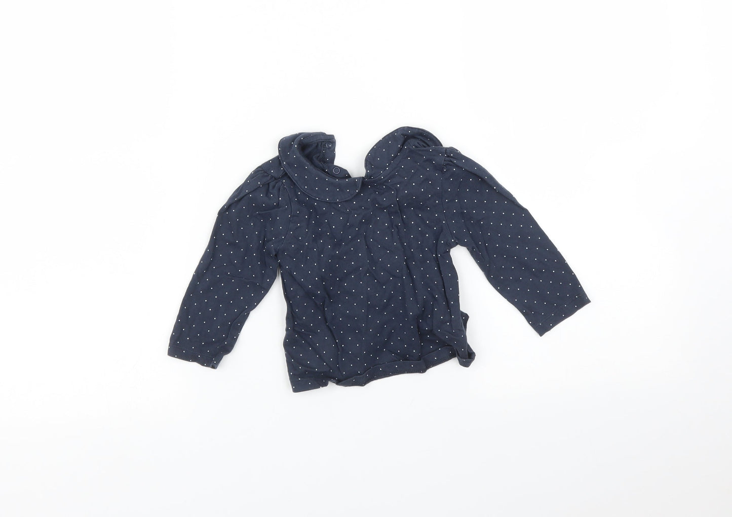 Nutmeg Baby Blue Spotted  Basic T-Shirt Size 9-12 Months